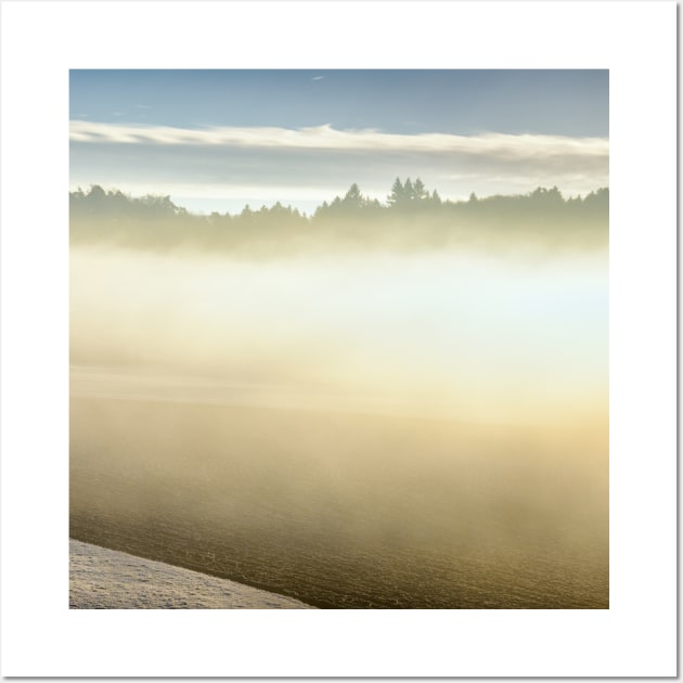 SCENERY 43 - Morning Fog Misty White Sky Horizon Wall Art by artvoria